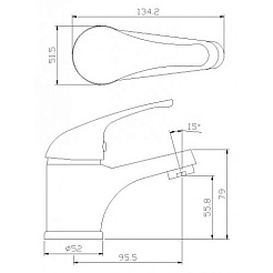 Rossinka Смеситель Y Y40-11 для раковины – фотография-2